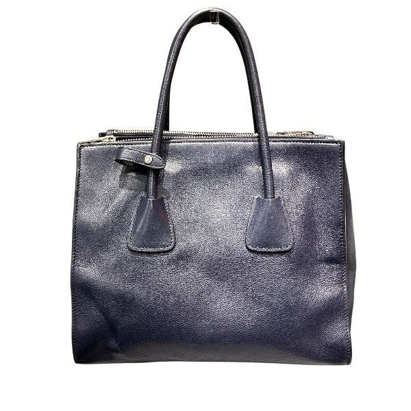 Prada Vitello Daino Navy Tote — view 2