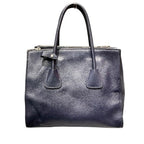 Prada Vitello Daino Navy Tote — view 2