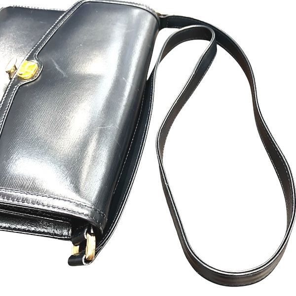 Celine Carriage Navy Leather Shoulder Bag — view 6