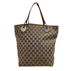 Gucci GG Canvas Tote Shoulder Bag Beige Orange — view 2