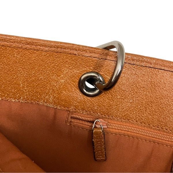 Gucci GG Canvas Tote Shoulder Bag Beige Orange — view 7