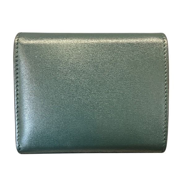 Celine Triomphe Small Flap Wallet Trifold Dark Green — view 2