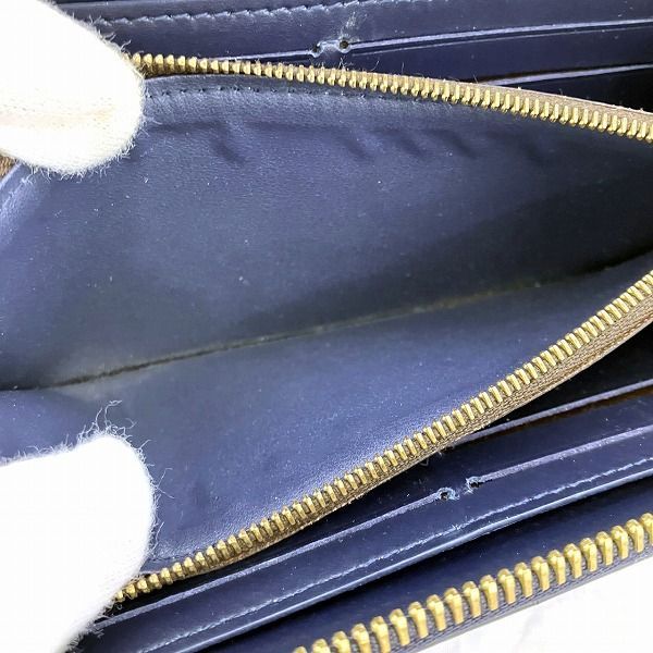 Louis Vuitton Vernis Portefeuille Zip Around Wallet Blue Marine — view 5