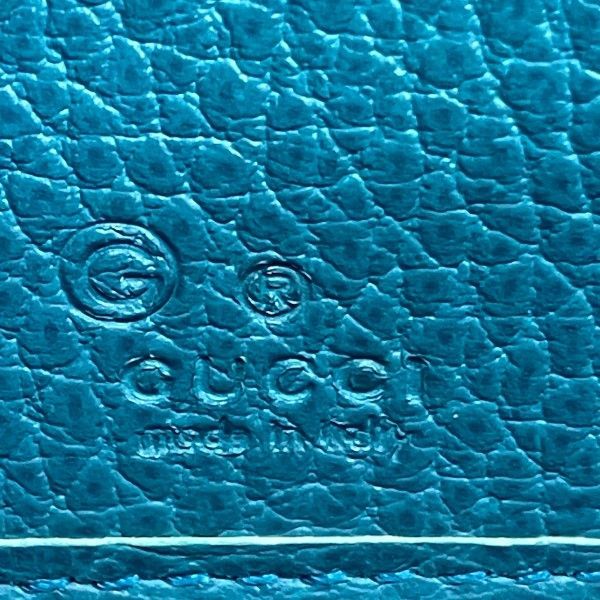 Gucci Interlocking Turquoise Blue Zip Around Wallet — view 4