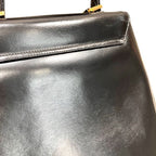 Saint Laurent Yves Vintage Black Leather Bag Handbag — view 9