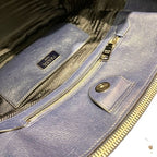 Prada Vitello Daino Navy Tote — view 9