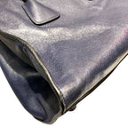 Prada Vitello Daino Navy Tote — view 7