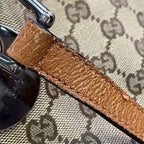 Gucci GG Canvas Tote Shoulder Bag Beige Orange — view 8