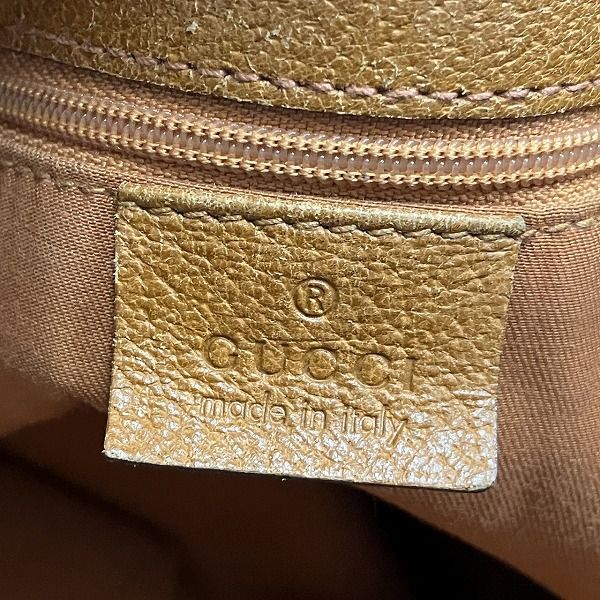 Gucci GG Canvas Tote Shoulder Bag Beige Orange — view 4