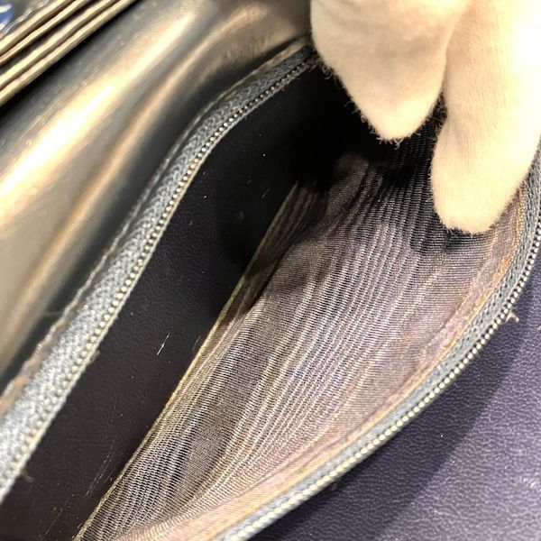 Celine Carriage Navy Leather Shoulder Bag — view 9