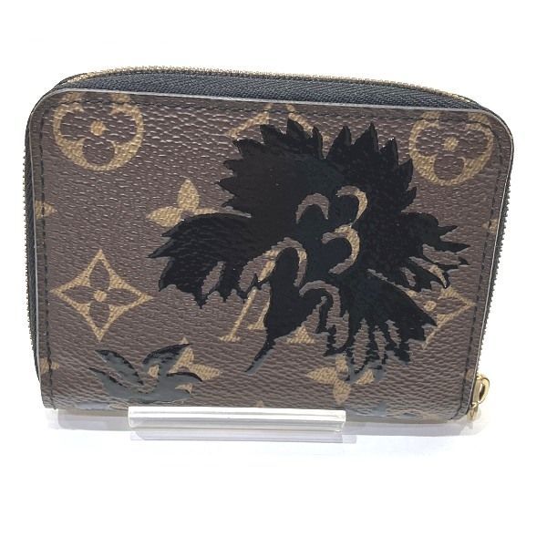 Louis Vuitton Monogram Blossom Zippy Coin Purse Black Brown — view 2