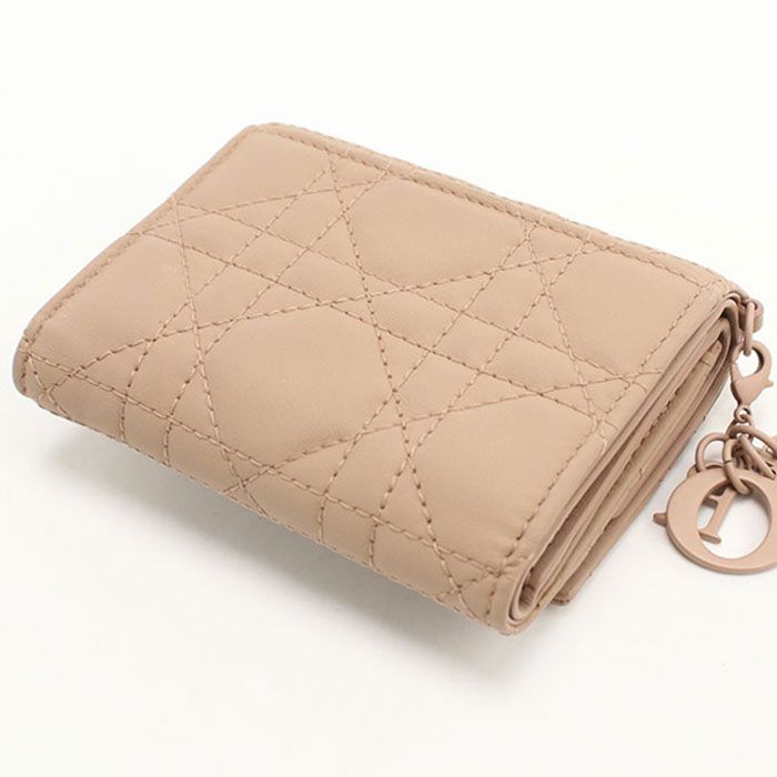 Dior Lotus Wallet Trifold Lambskin — view 2