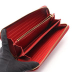 Prada Round Wallet Red Leather Zip Around — view 3