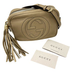 Gucci Interlocking Shoulder Bag Leather Soho Beige — view 8