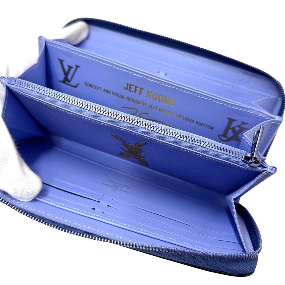 Louis Vuitton Wallet Clemence Zippy Blue — view 5