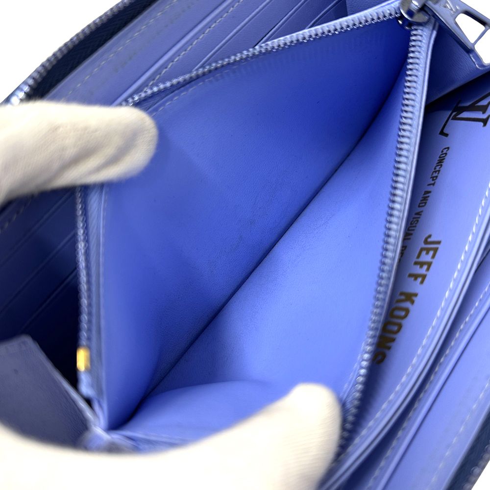 Louis Vuitton Wallet Clemence Zippy Blue — view 8