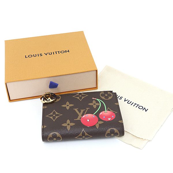 Louis Vuitton LV TM Portefeuille Lisa Monogram Cherry Bifold Brown Multicolor — view 6