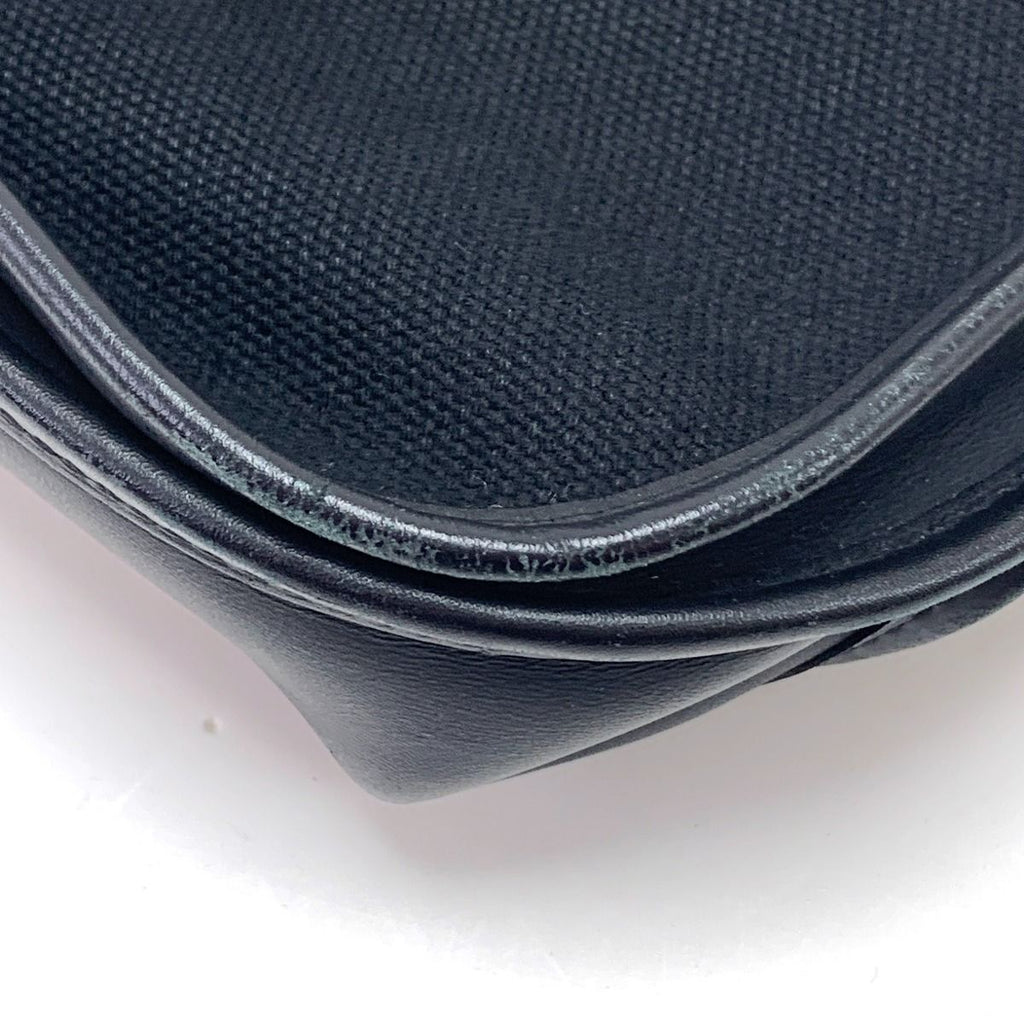 Hermes Evelyne Toile Hunter Shoulder Bag Black — view 8