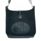 Hermes Evelyne Toile Hunter Shoulder Bag Black — view 2