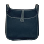 Hermes Evelyne Toile Hunter Shoulder Bag Black — view 3