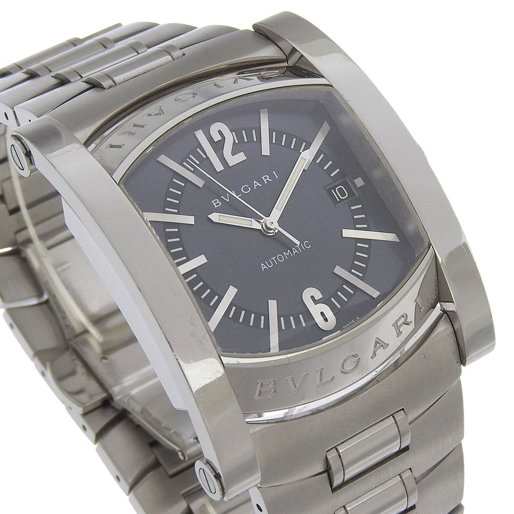 Bvlgari Ashoma Stainless Steel Silver Automatic Winding Analog Display Watch — view 3