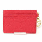 Louis Vuitton Card Case Holder LV Charm Cowhide Leather Strawberry-pink — view 3