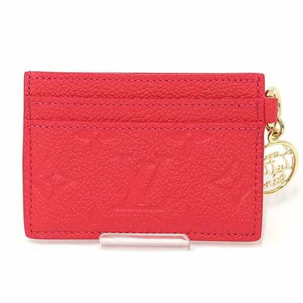 Louis Vuitton Card Case Holder LV Charm Cowhide Leather Strawberry-pink — view 3