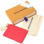 Louis Vuitton Card Case Holder LV Charm Cowhide Leather Strawberry-pink — view 2