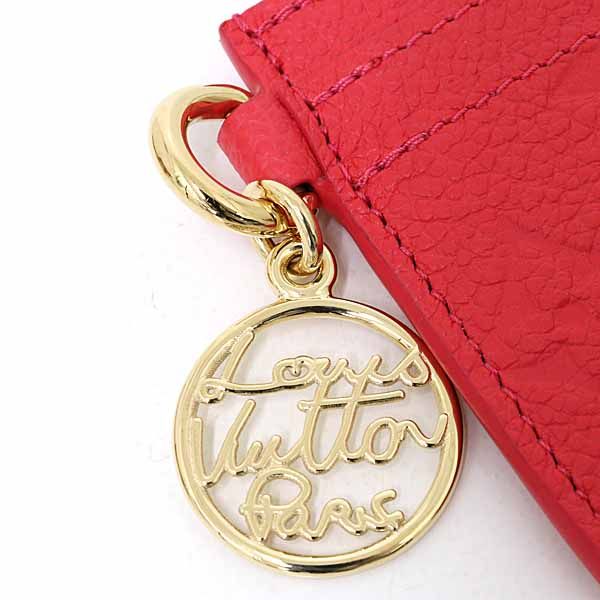 Louis Vuitton Card Case Holder LV Charm Cowhide Leather Strawberry-pink — view 5