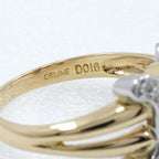 Celine Macadam 18K Yellow Gold Diamond Ring — view 6