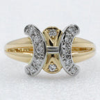 Celine Macadam 18K Yellow Gold Diamond Ring — view 7