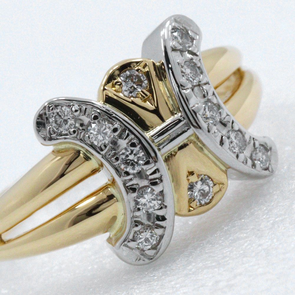 Celine Macadam 18K Yellow Gold Diamond Ring — view 5