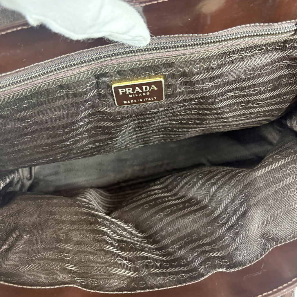 Prada Top Handle Tote Logo — view 9