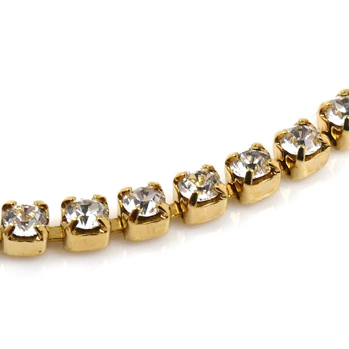 Saint Laurent Rhinestone Cassandra Charm Bracelet — view 3