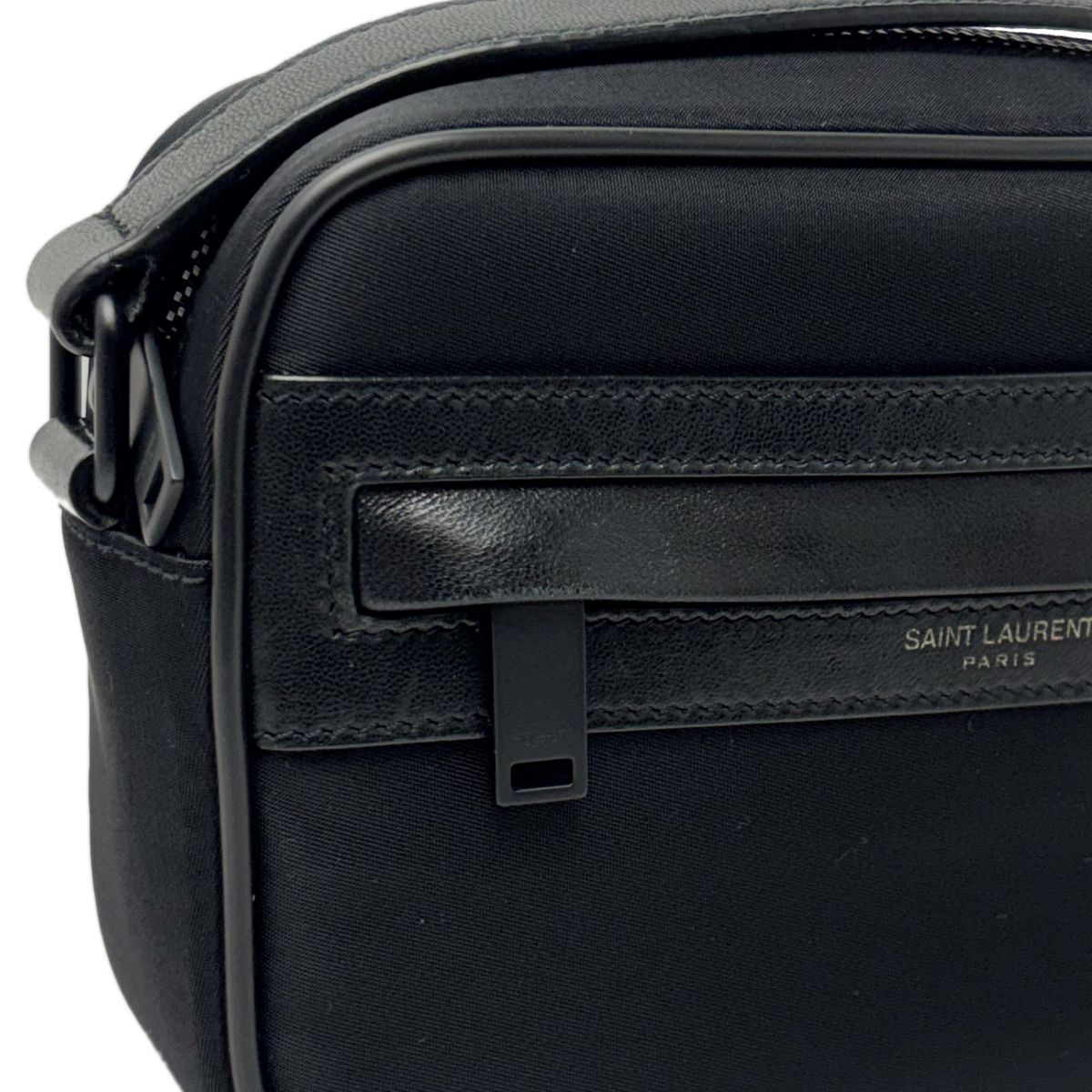Saint Laurent Shoulder Bag Mini Camp Nylon Leather Black — view 3