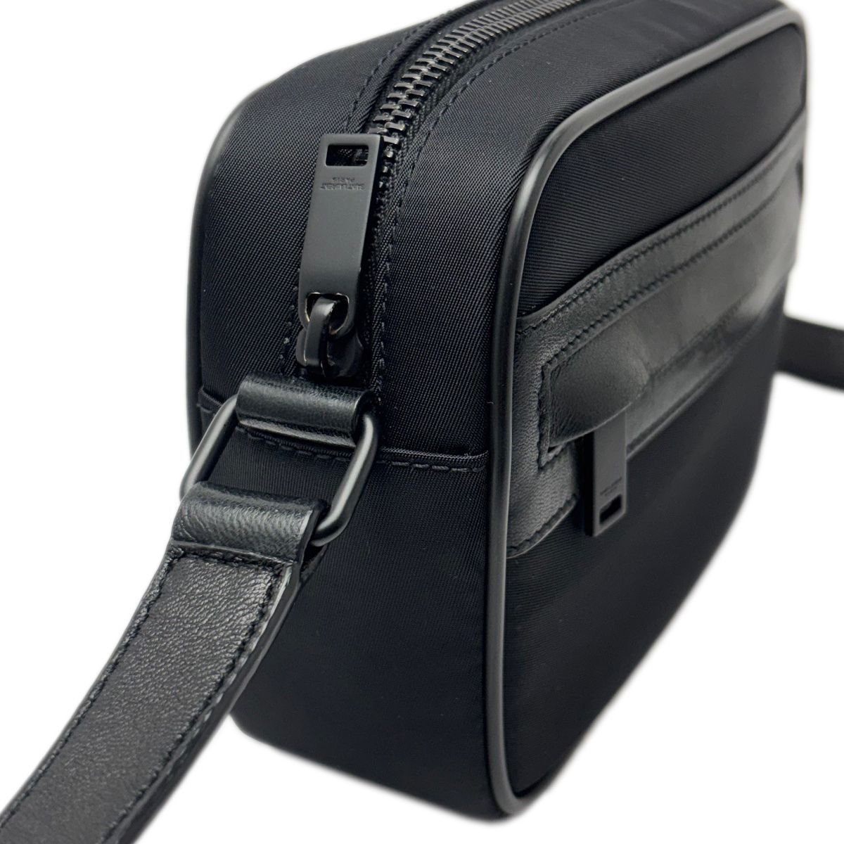 Saint Laurent Shoulder Bag Mini Camp Nylon Leather Black — view 5