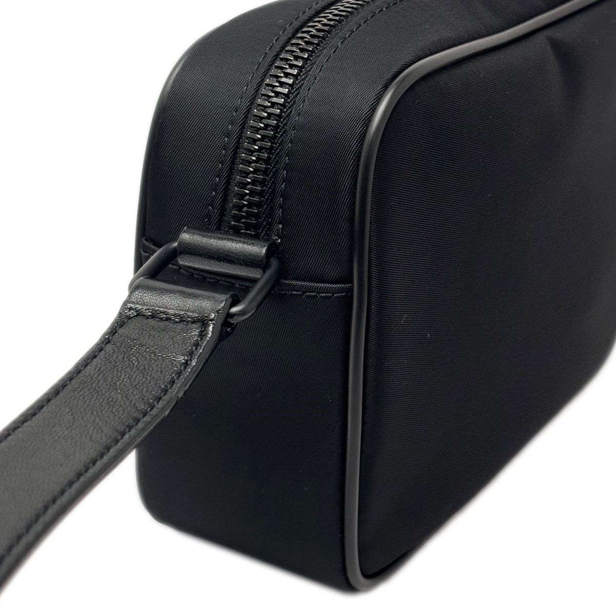 Saint Laurent Shoulder Bag Mini Camp Nylon Leather Black — view 8