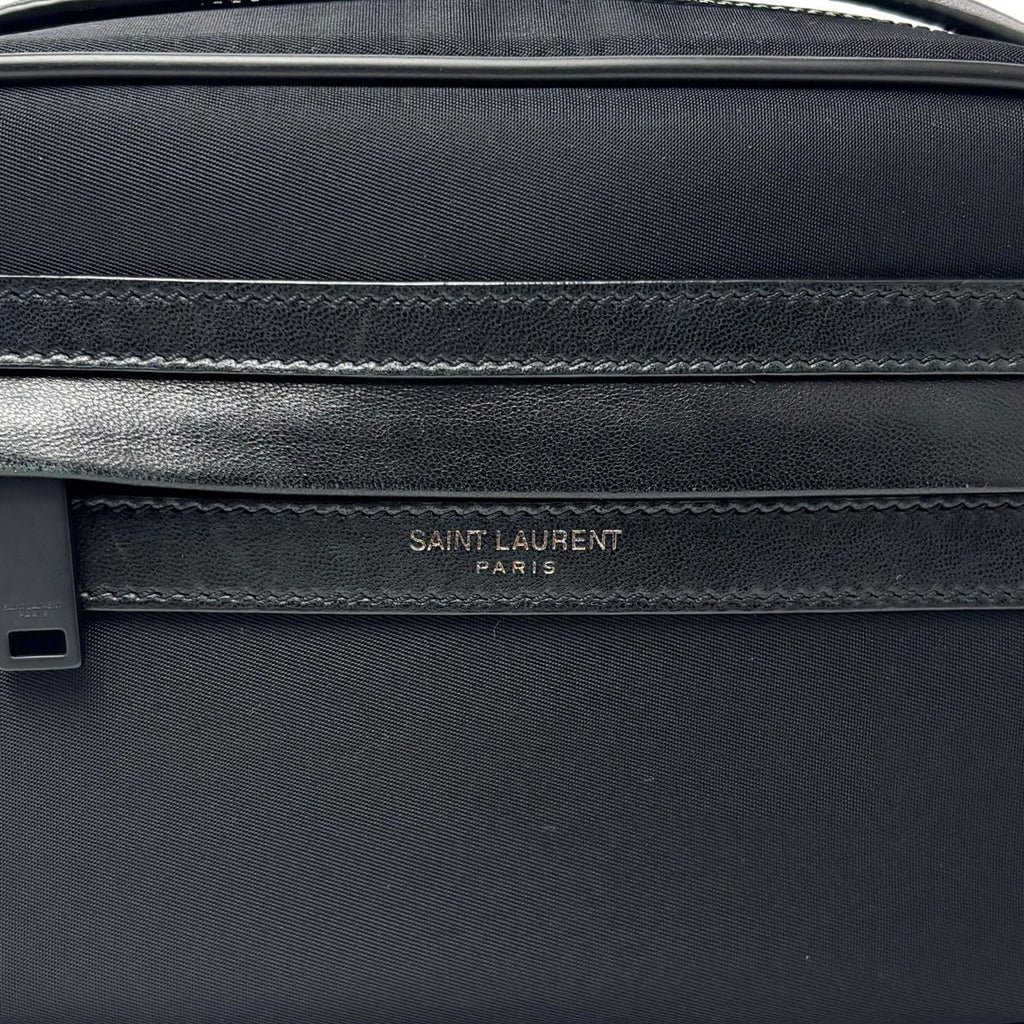 Saint Laurent Shoulder Bag Mini Camp Nylon Leather Black — view 4