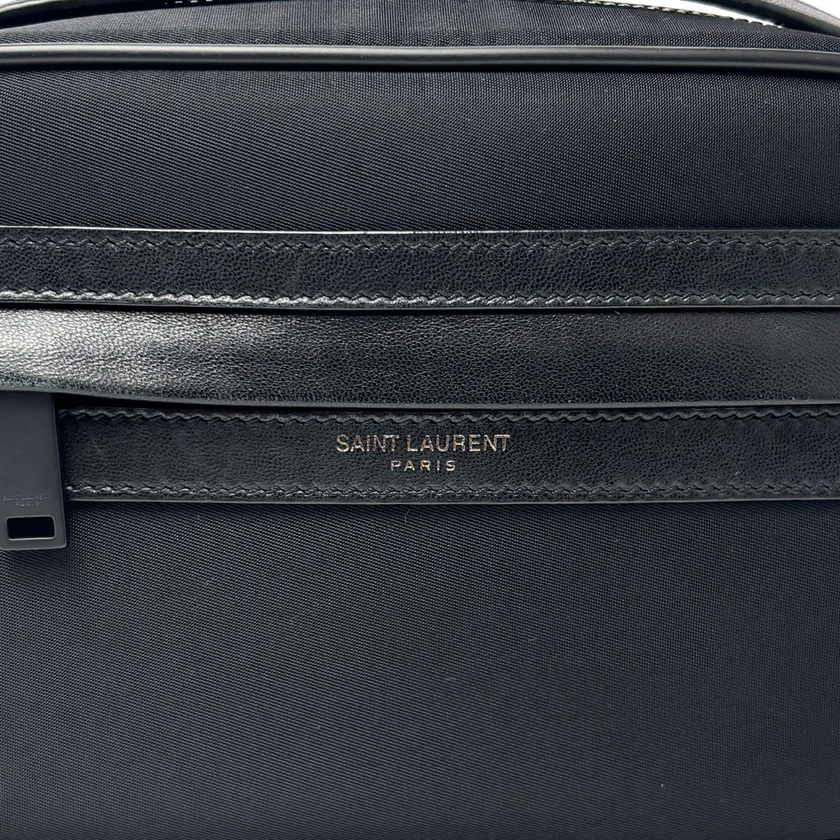 Saint Laurent Shoulder Bag Mini Camp Nylon Leather Black — view 4