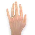 Hermes Ring Kelly Clochette MM Cadena Rock Motif Half Circle Pave — view 5