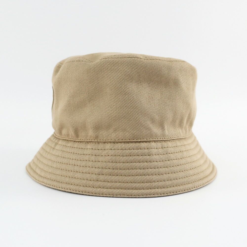 Prada Bucket Hat Logo Embroidery XL Beige — view 2