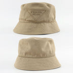 Prada Bucket Hat Logo Embroidery XL Beige — view 4