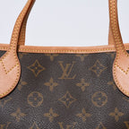 Louis Vuitton Monogram Neverfull PM Handbag Brown Vachetta Leather Gold — view 8
