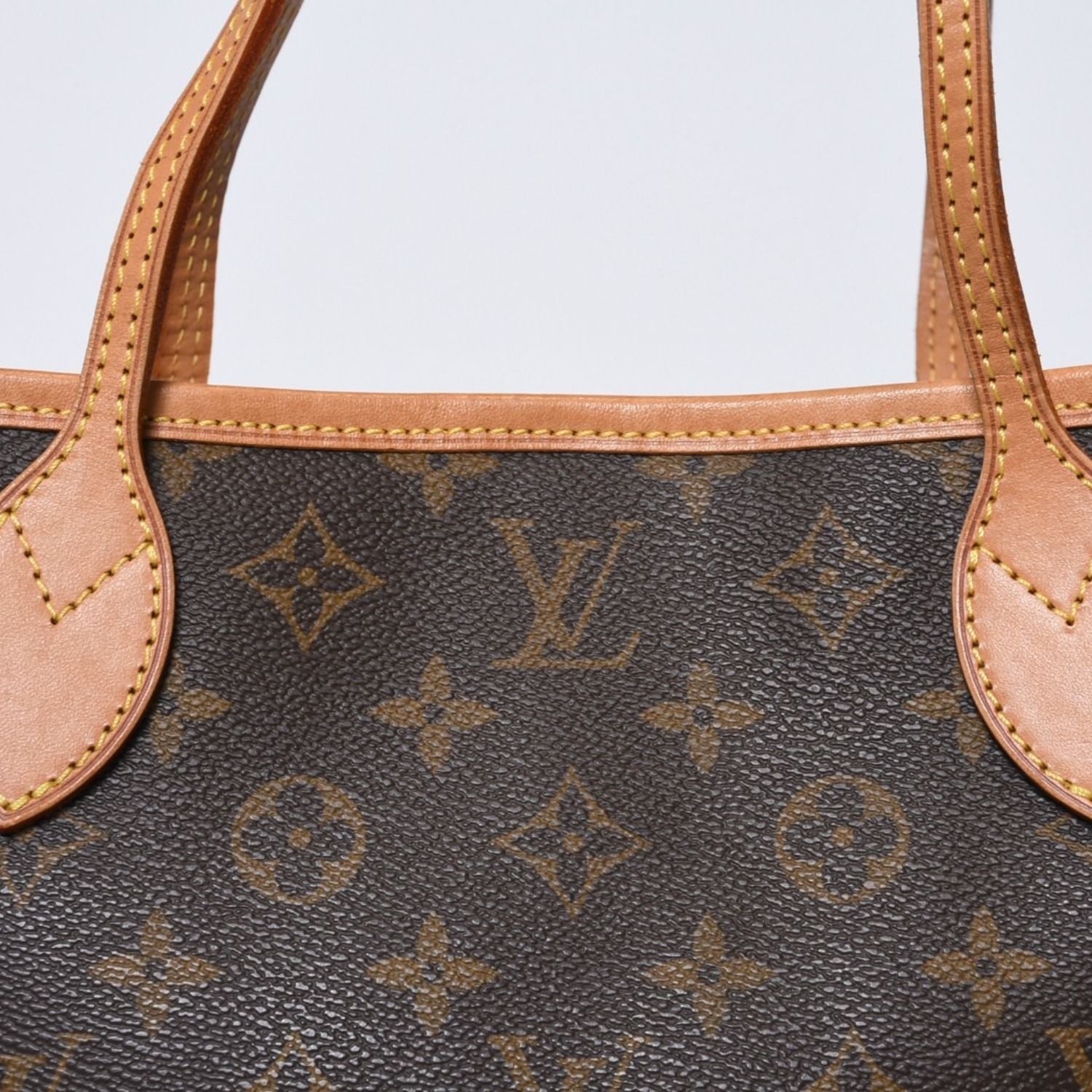 Louis Vuitton Monogram Neverfull PM Handbag Brown Vachetta Leather Gold — view 8