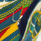 Hermes Scarf Pleated Silk Thalassa Navy — view 8