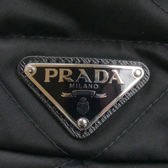 Prada Triangle Logo Bucket Hat Black — view 5
