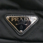 Prada Triangle Logo Bucket Hat Black — view 5