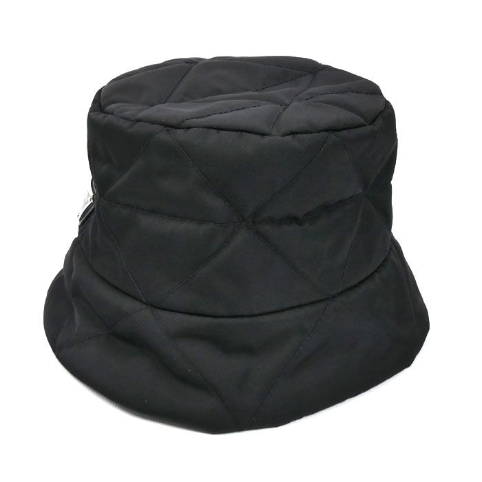 Prada Triangle Logo Bucket Hat Black — view 2