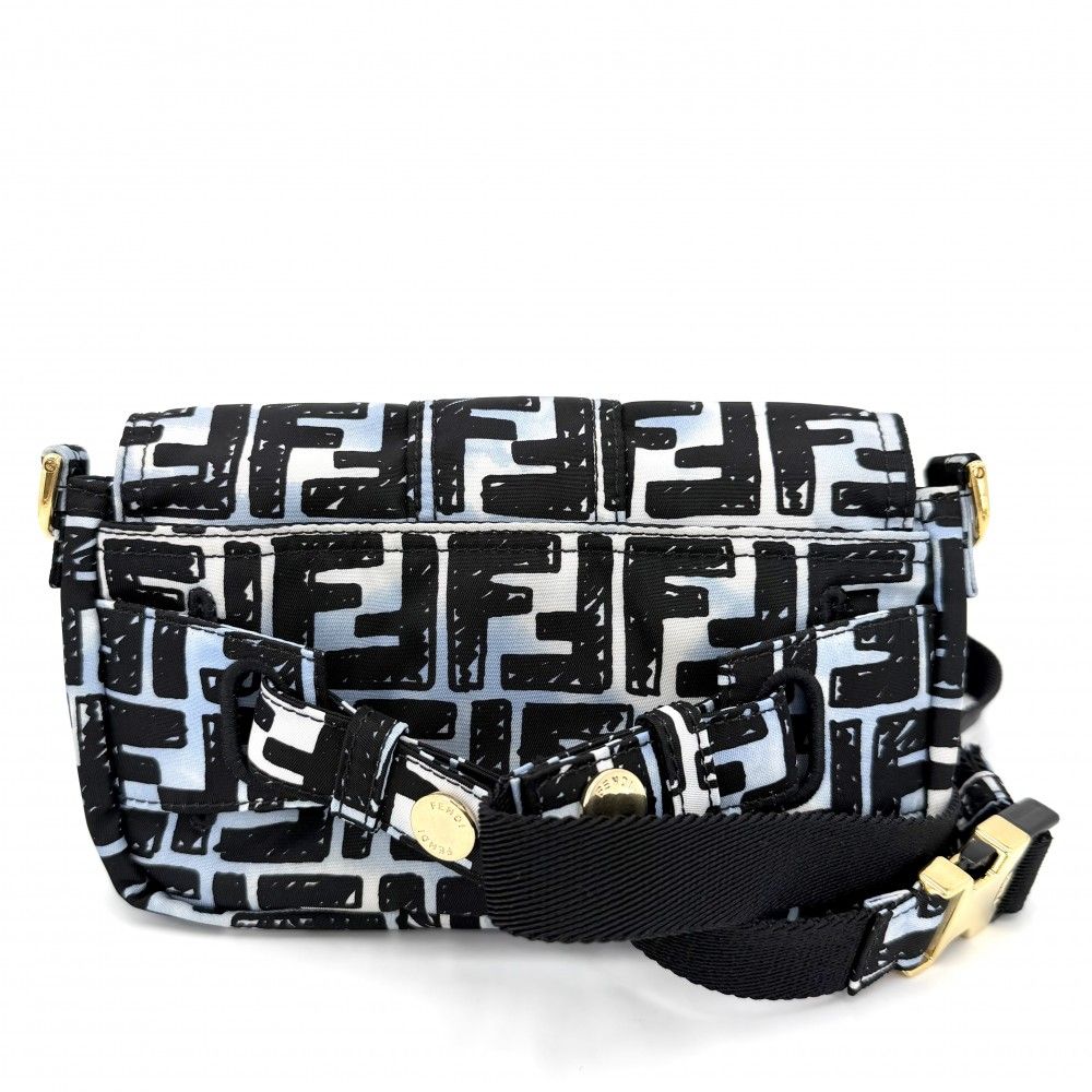 Fendi 2-Way Zucca Shoulder Bag Crossbody Joshua Vides Blue Black White — view 2