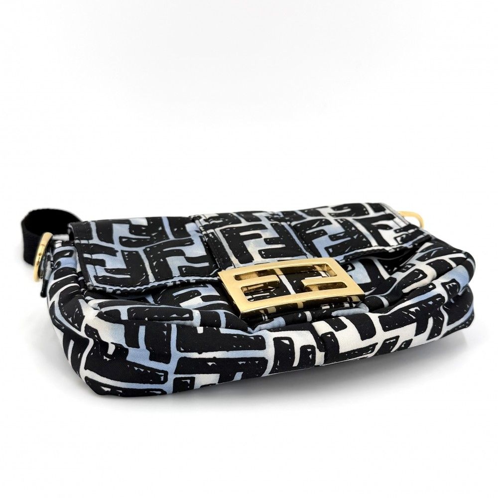 Fendi 2-Way Zucca Shoulder Bag Crossbody Joshua Vides Blue Black White — view 3